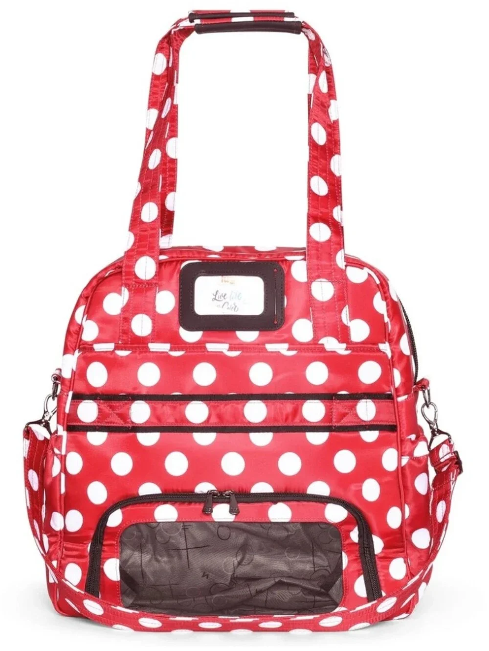 lug Red and White Polka Dot Quilted Tote Bag